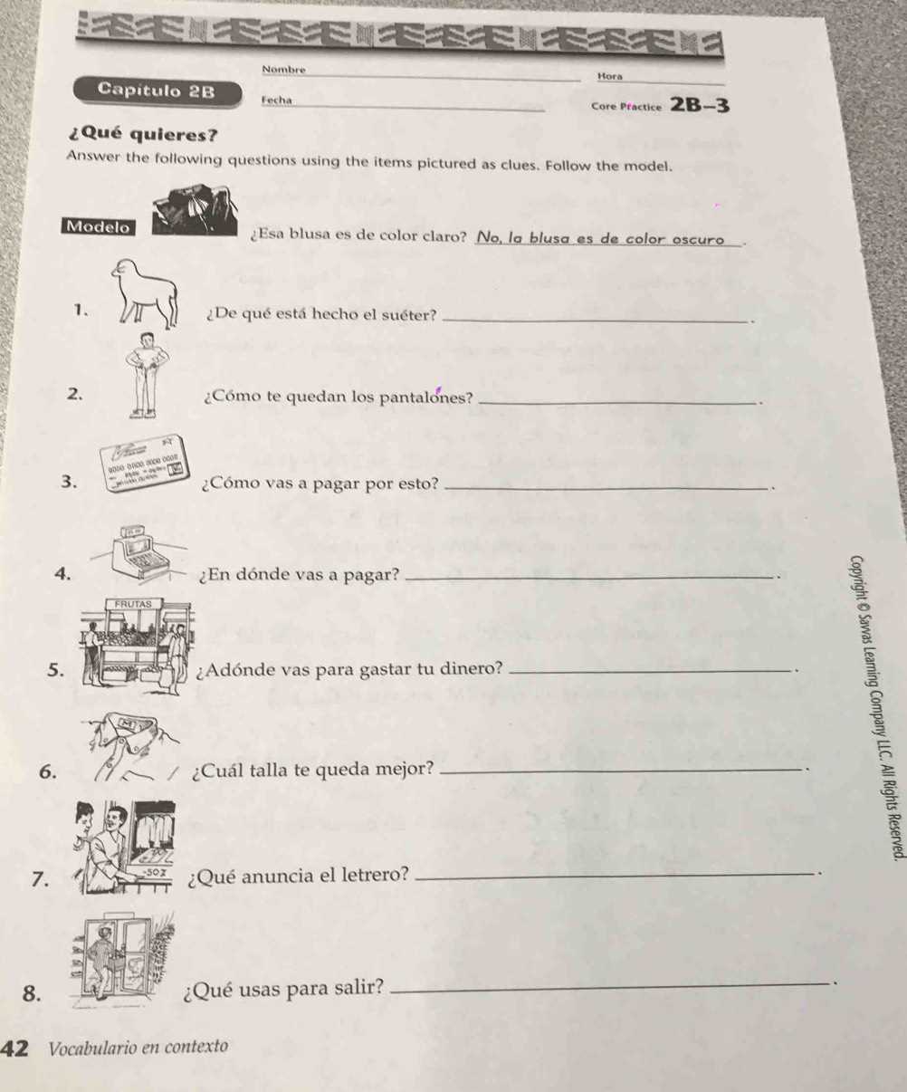 capitulo 2b answer key