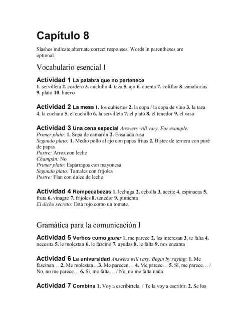 capitulo 8 answer key