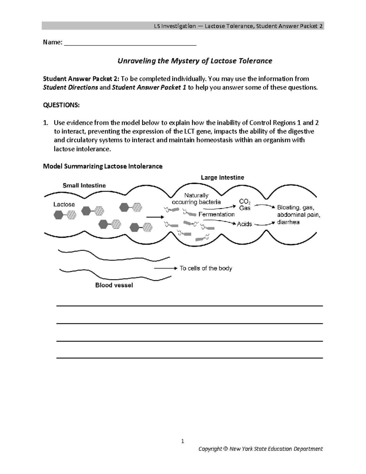 case study understanding lactose intolerance answer key