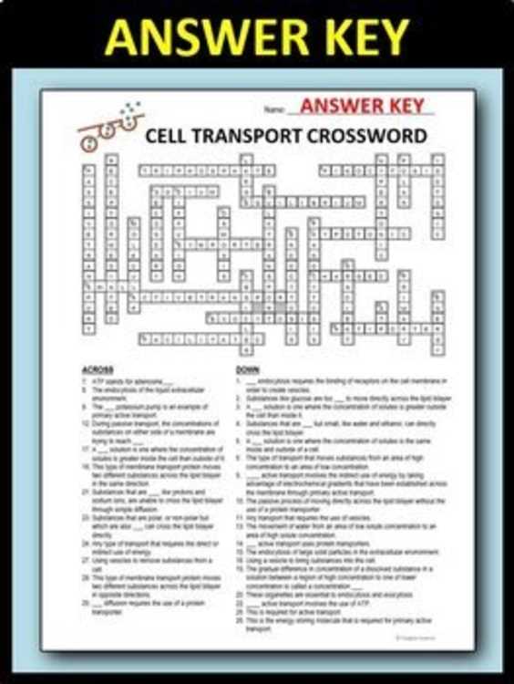 cell transport word search answer key cell transport word search answer key