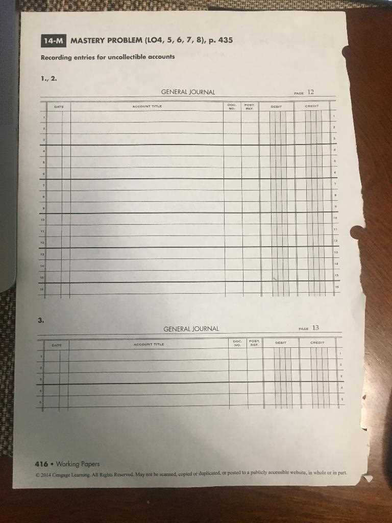 chapter 11 6 mastery problem answer key