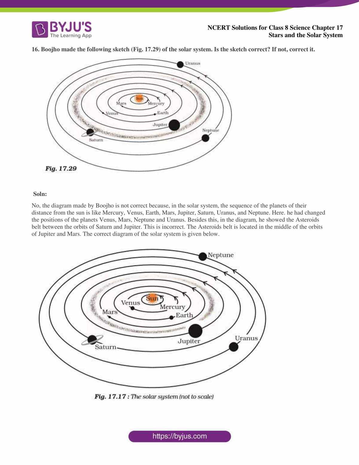 chapter 28 our solar system study guide answer key