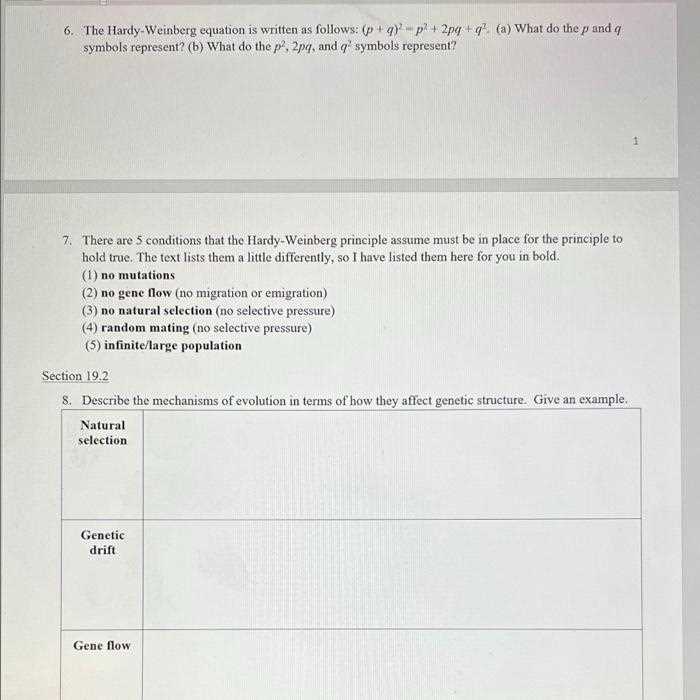 chapter 7 section 3 natural selection answer key