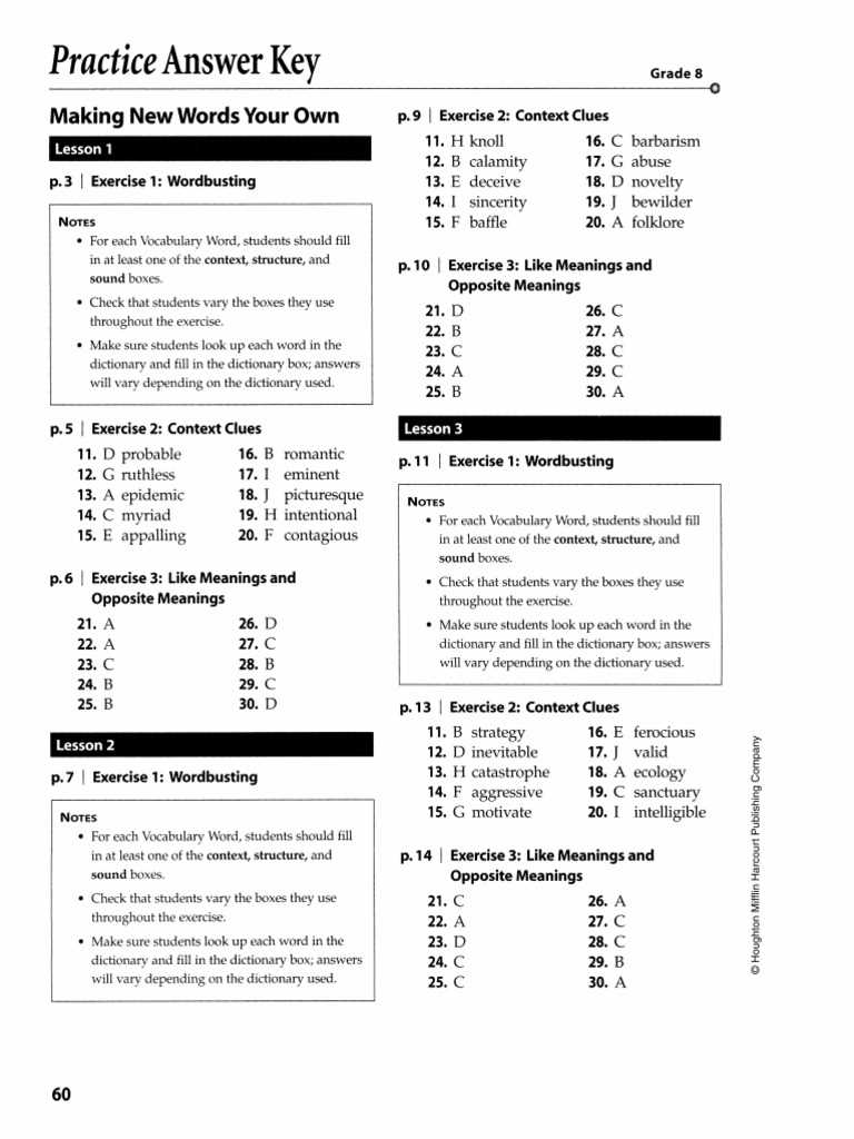 chapter 8 vocabulary practice answer key