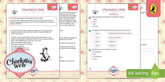 charlotte web answer key