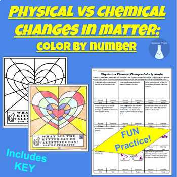 color by number physical/chemical changes answer key