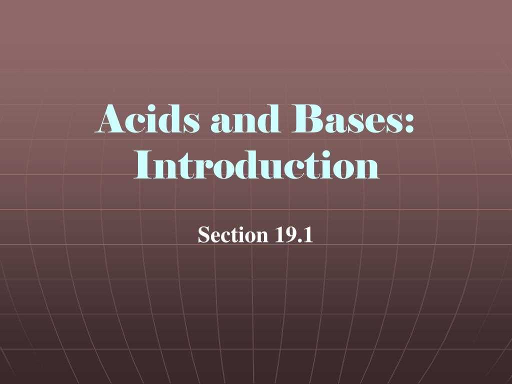 chemistry 19.1 acid base theories answer key