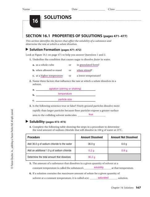 chemistry section review answer key chemistry section review answer key