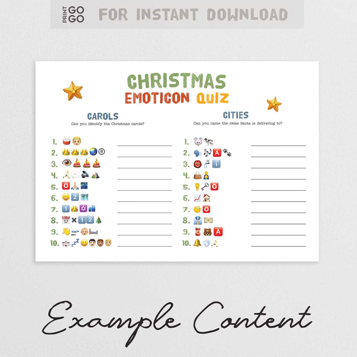 christmas song emoji game answer key