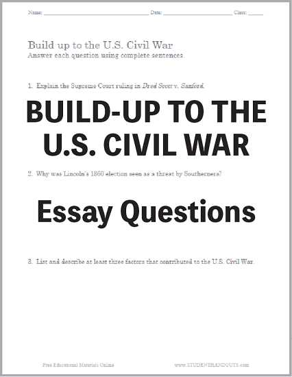 civil war dbq answer key