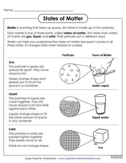 classification of matter worksheet answers key fill in the blanks