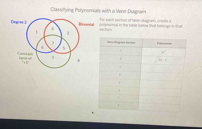 classifying polynomials answer key