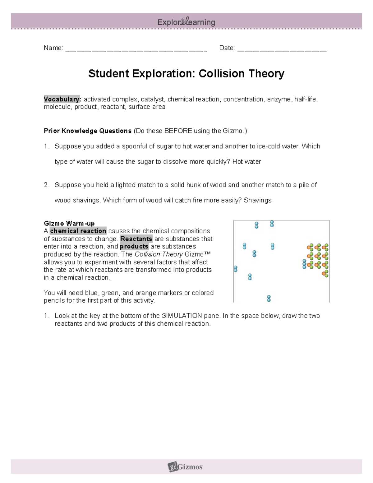 collision theory worksheet answers key collision theory worksheet answers key