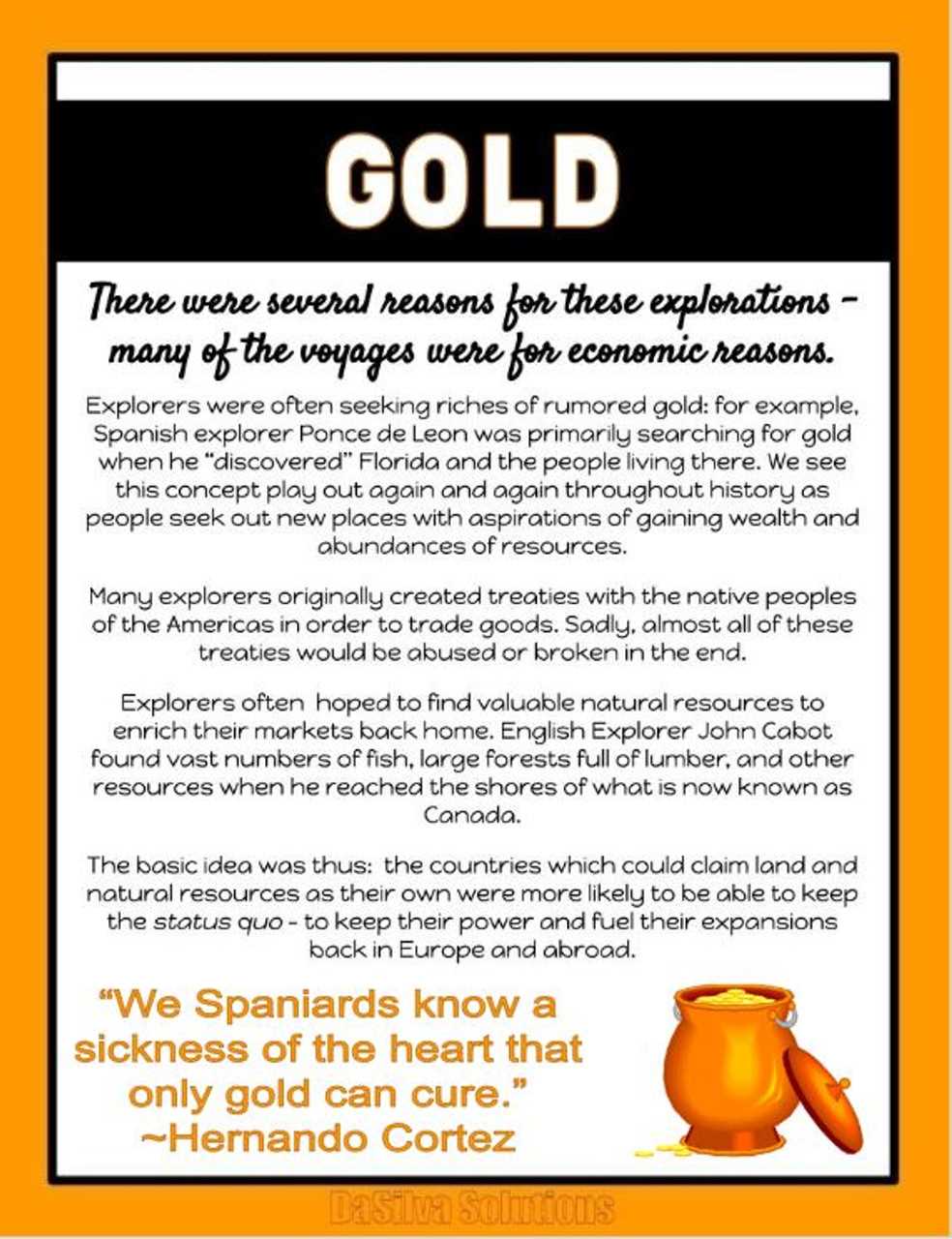 colonization for god gold and glory answer key