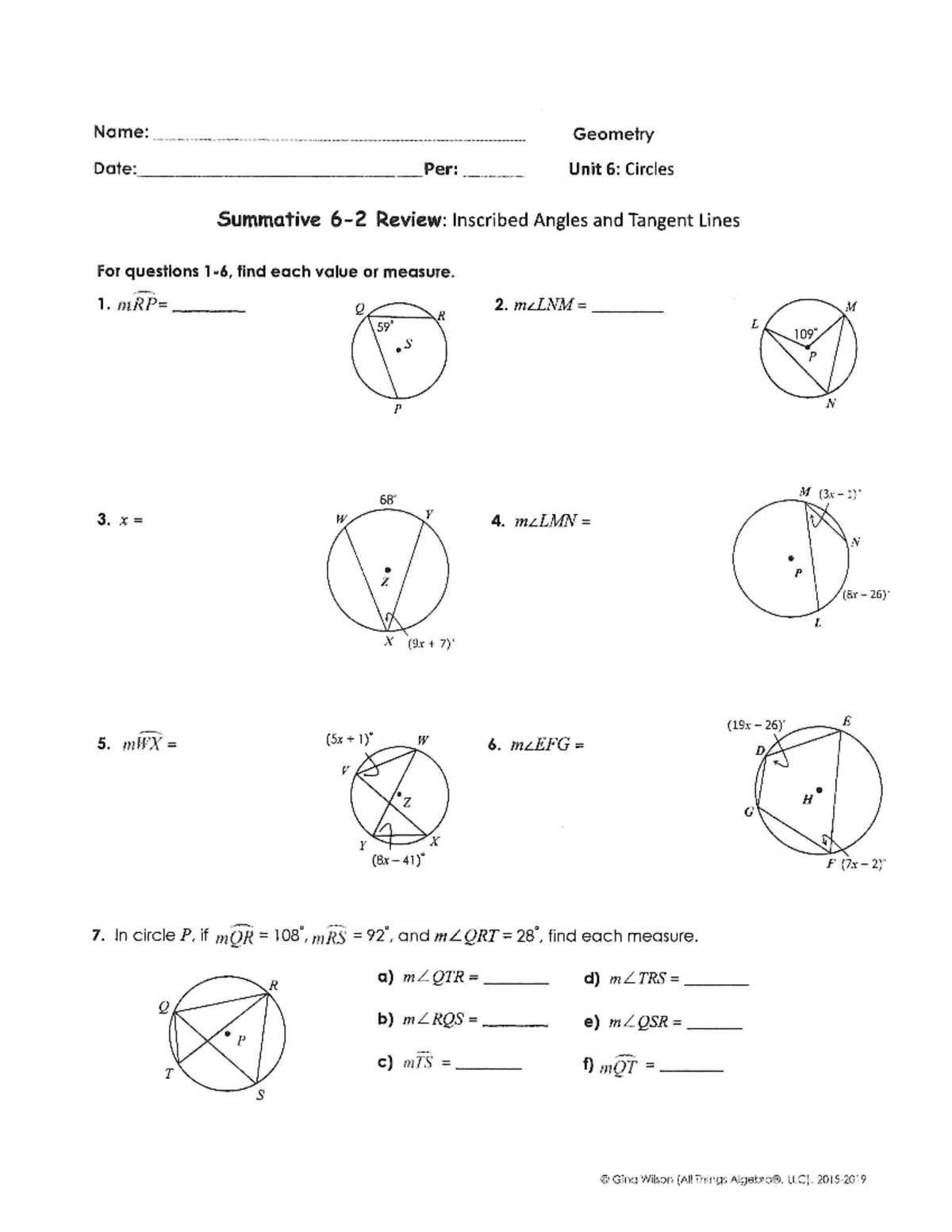 common core geometry unit 5 lesson 3 answer key