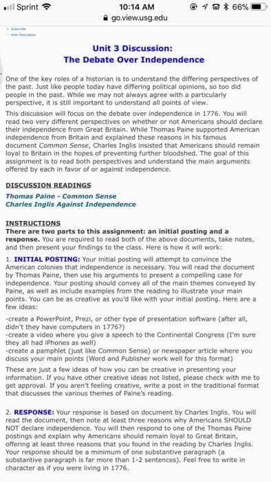 common sense by thomas paine answer key