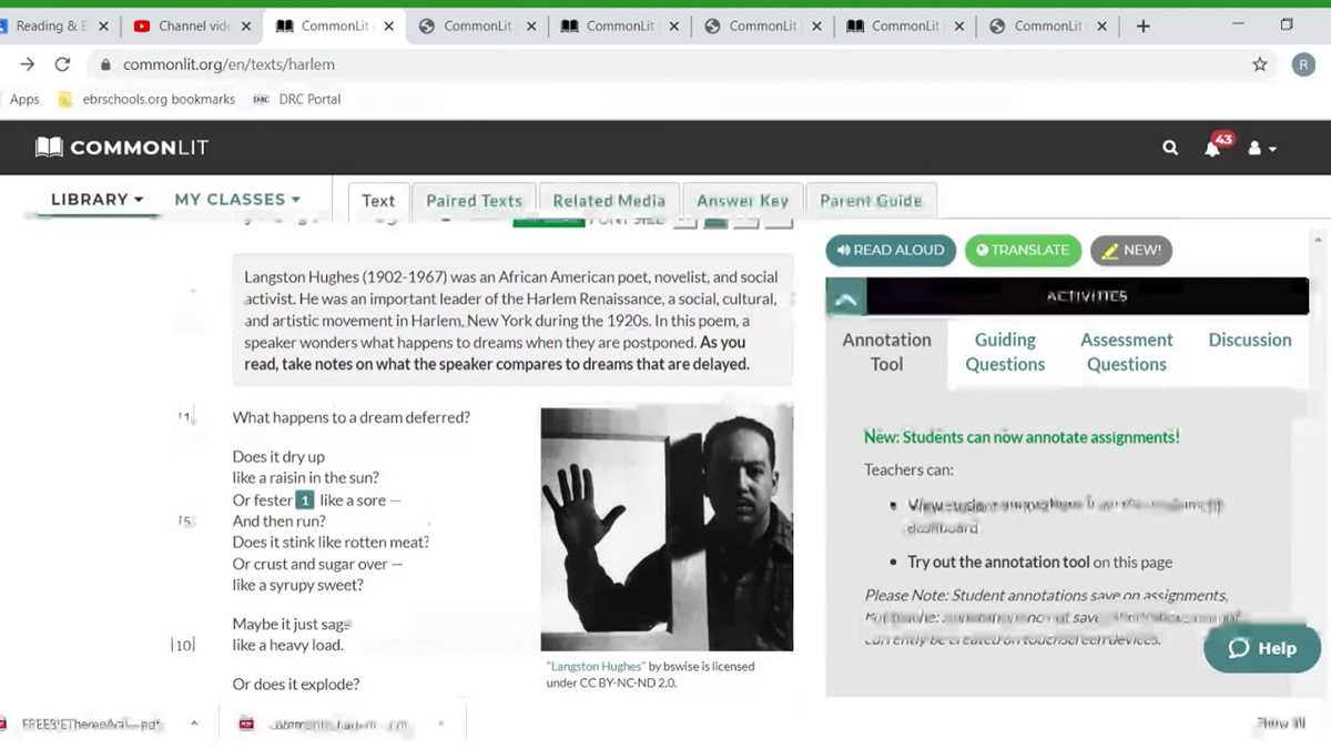 commonlit i have a dream answer key