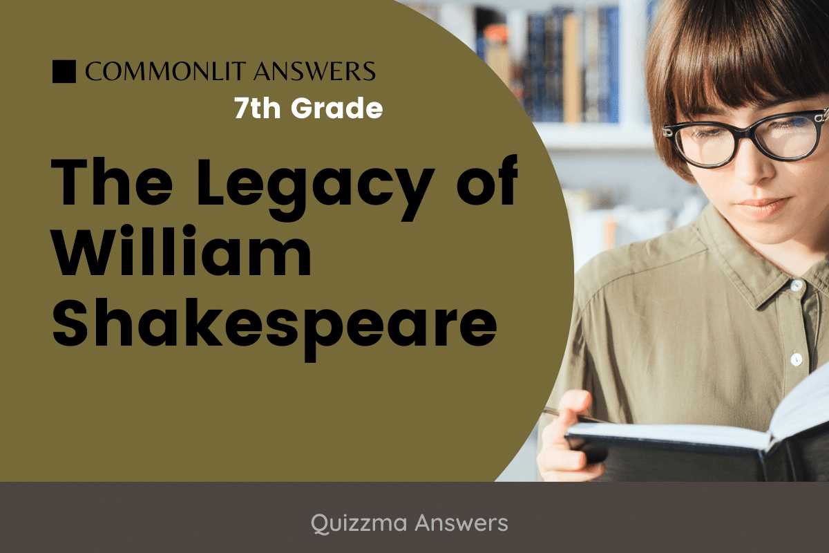 commonlit the legacy of william shakespeare answer key