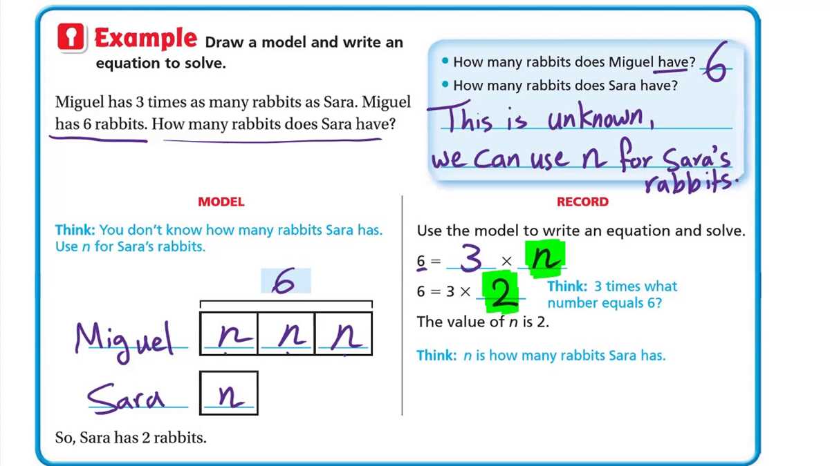 comparison problems lesson 2.2 answer key