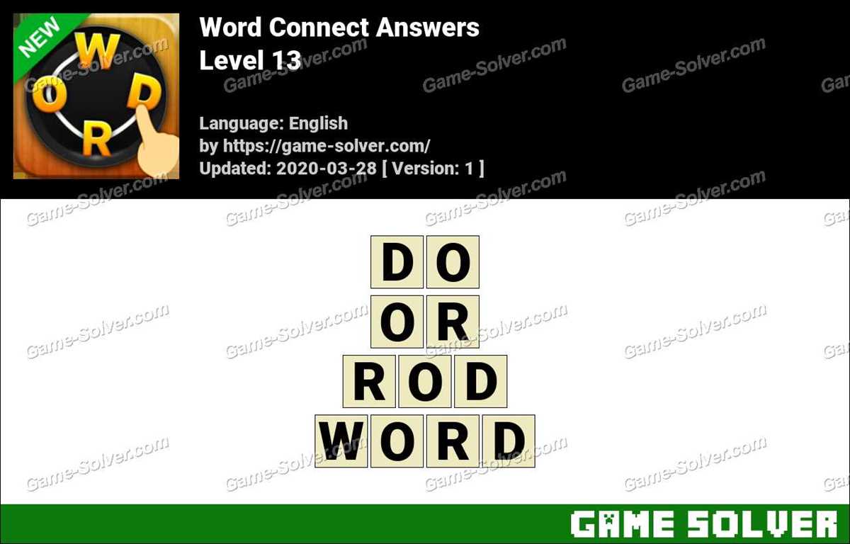 connect word level 13 answer key