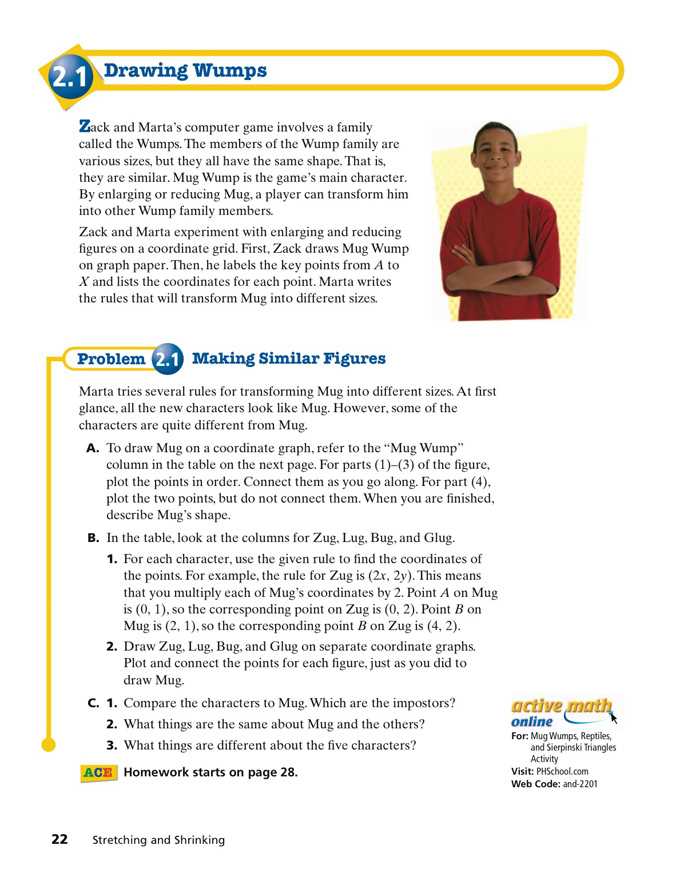 connected mathematics 2 grade 7 answer key