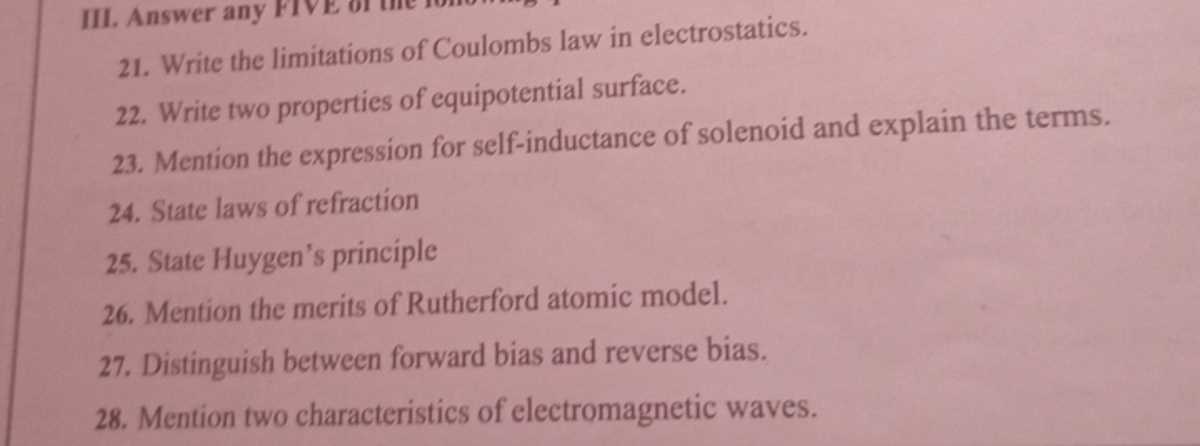 coulombs law questions answer key