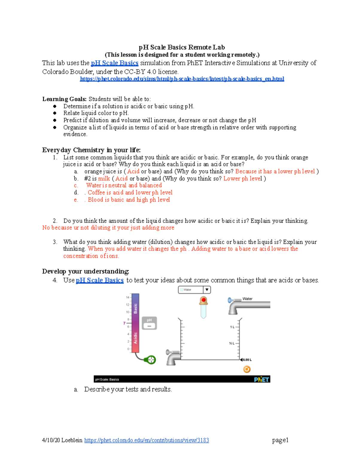 critical reading ph worksheet answer key