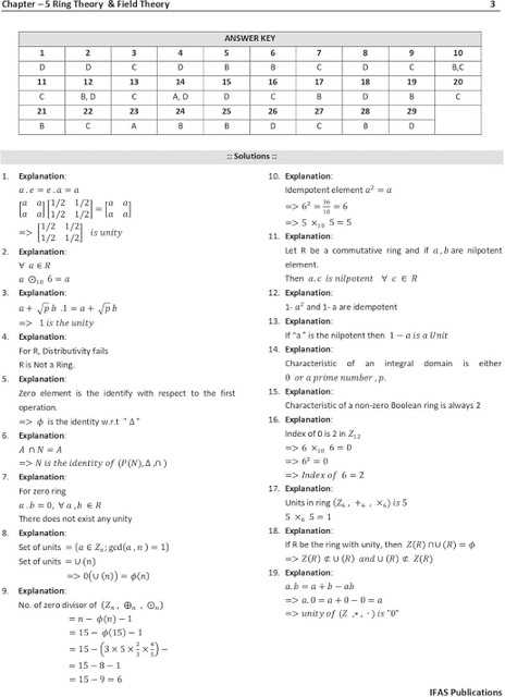 csir net maths answer key
