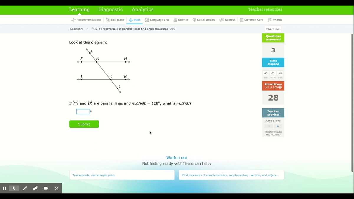 d.3 transversals name angle pairs ixl answer key