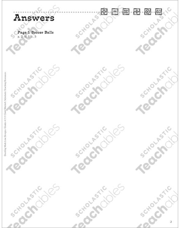 dazzling math line designs answer key