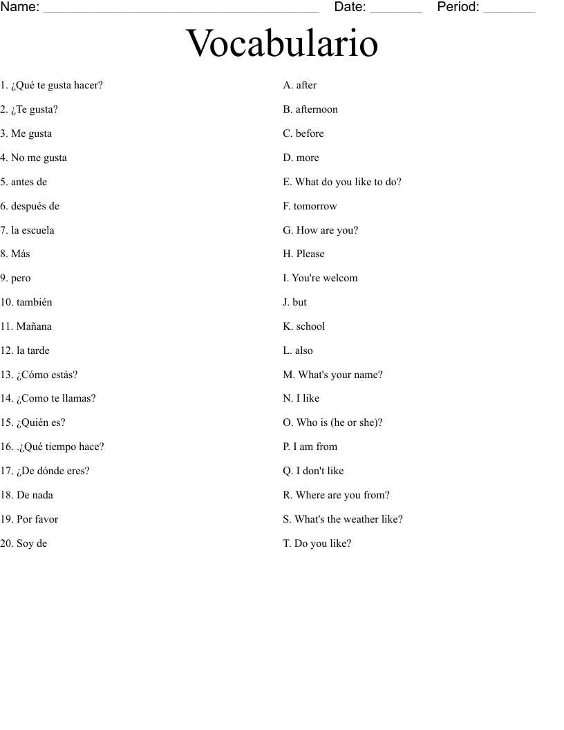 de donde eres worksheet answer key