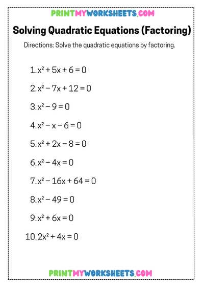 did you hear about worksheet answers key quadratic equations