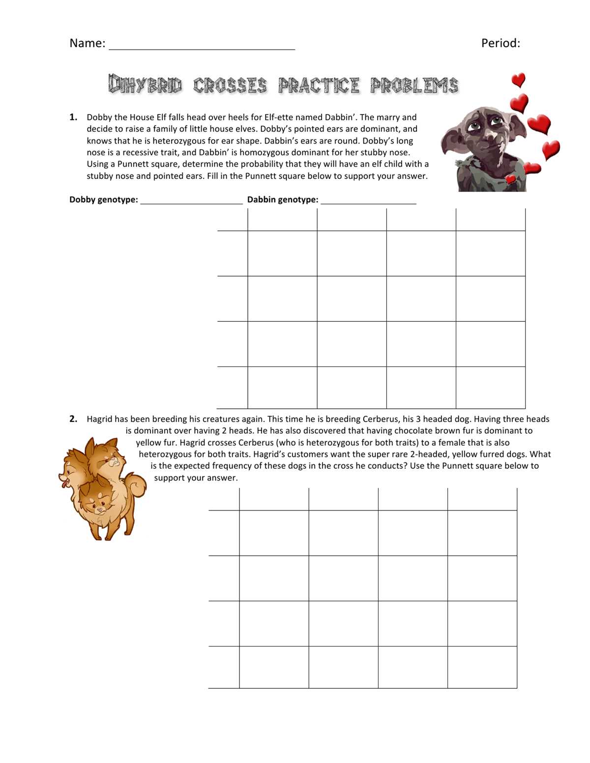 dihybrid crosses answer key dihybrid crosses answer key