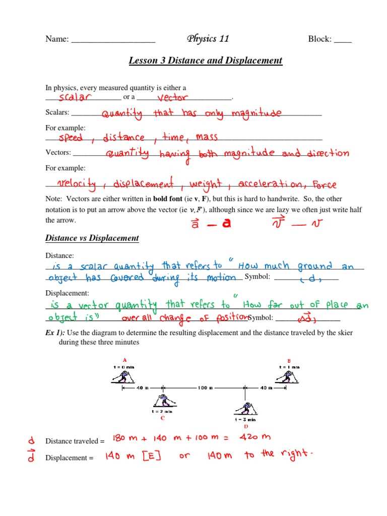 displacement velocity and acceleration worksheet answer key
