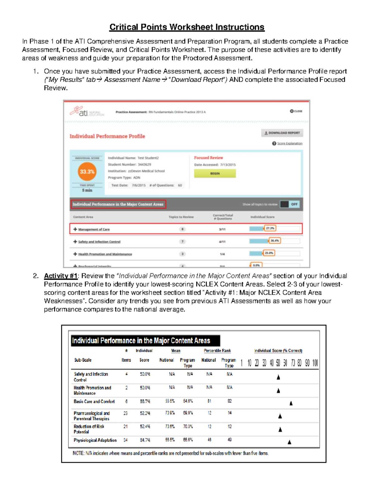 district assessment review answer key