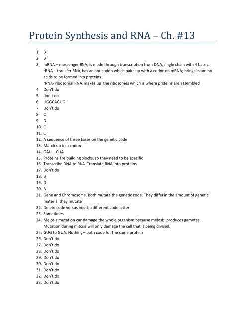 dna to proteins answer key dna to proteins answer key