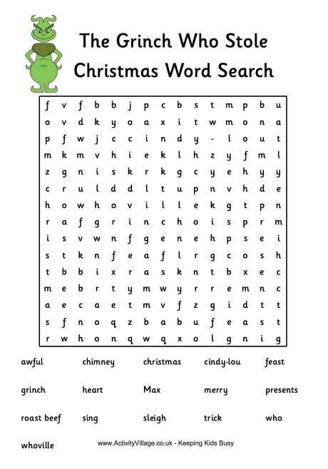 dr seuss word search answer key