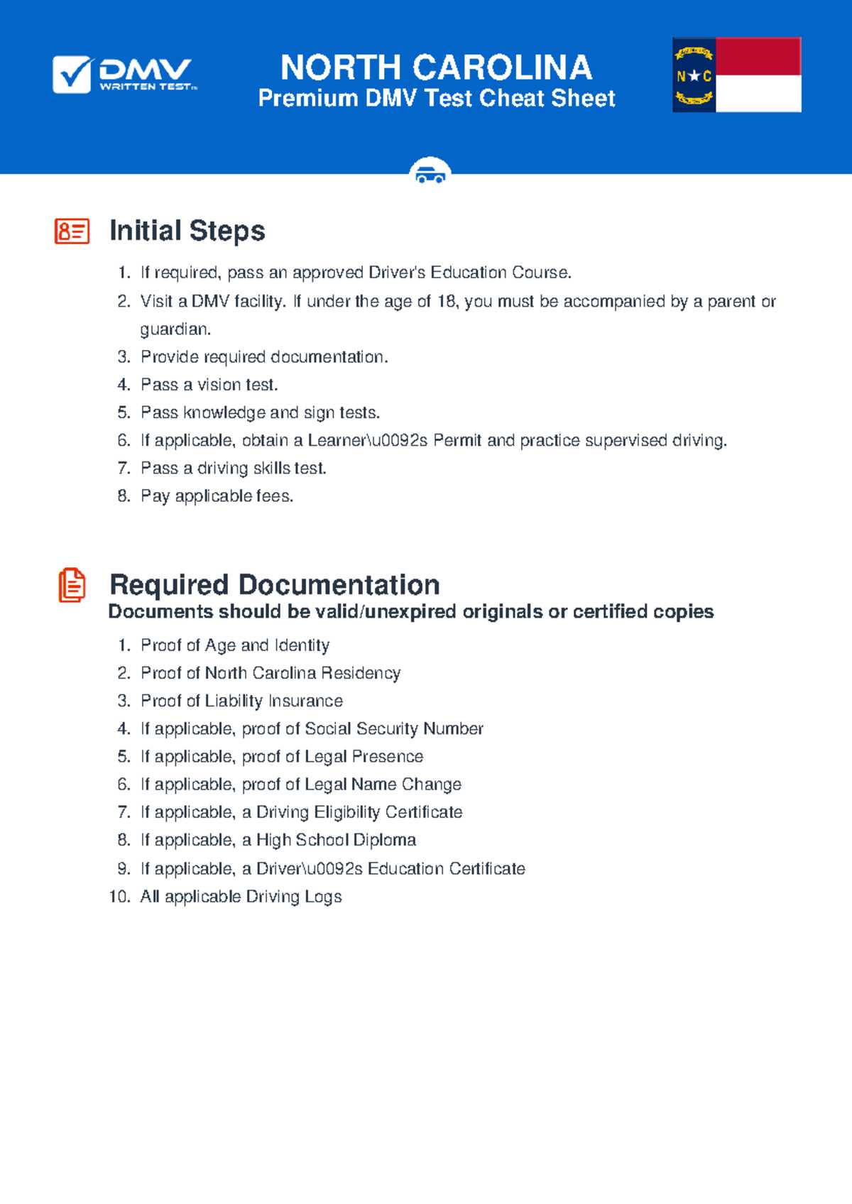 drivers permit test answer key