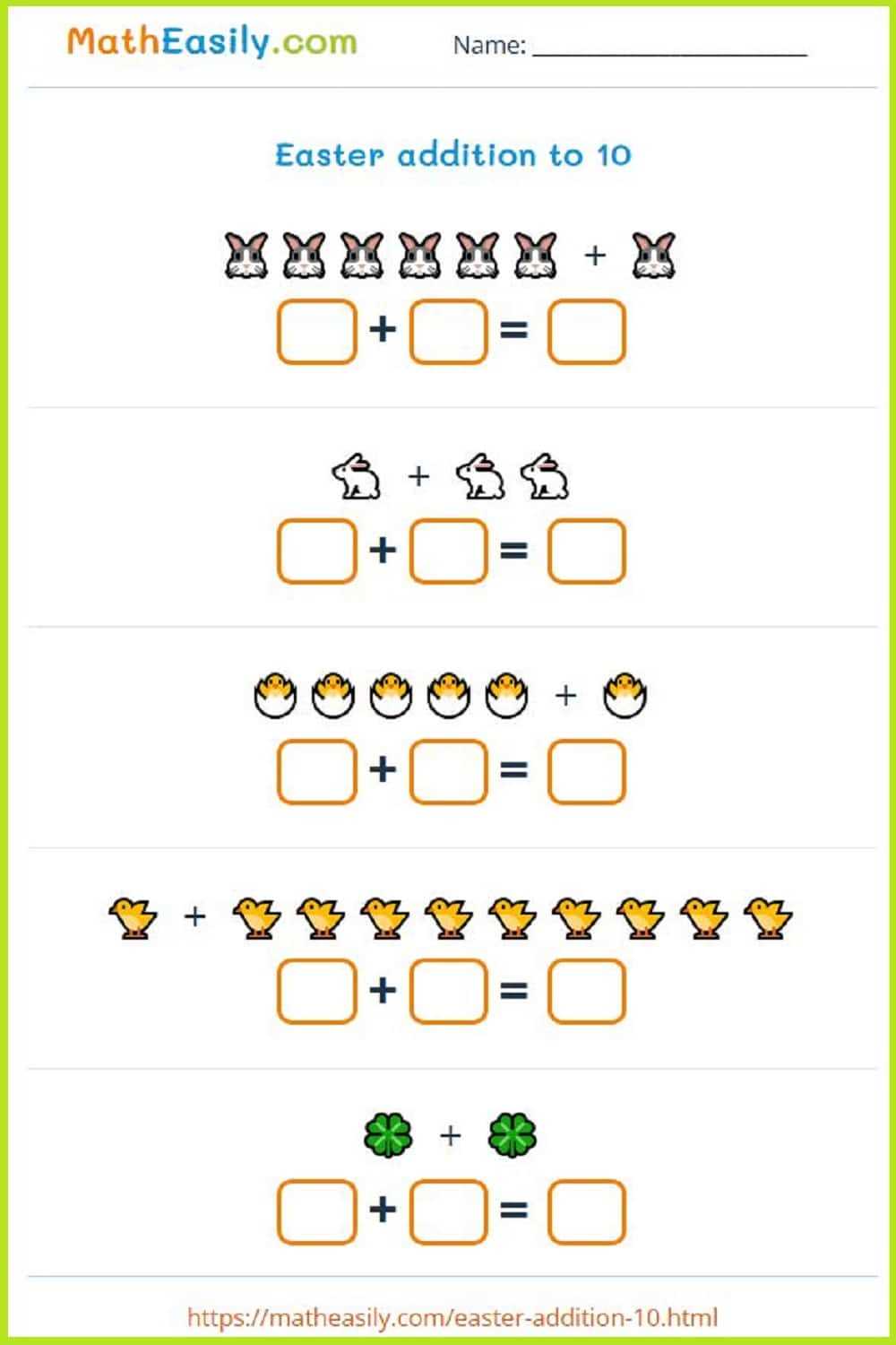 easter math word problems answer key