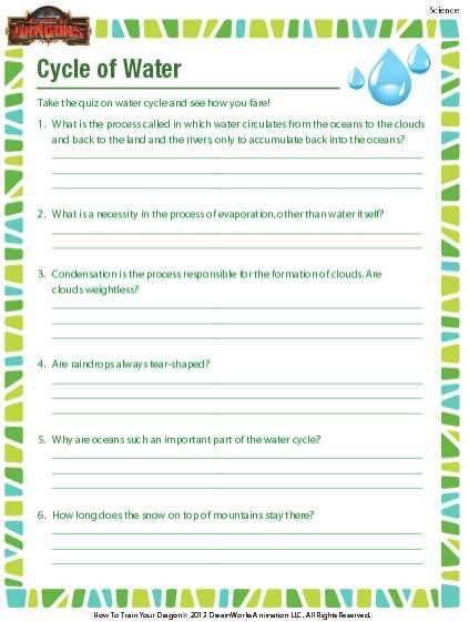 education.com the water cycle answer key education.com the water cycle answer key