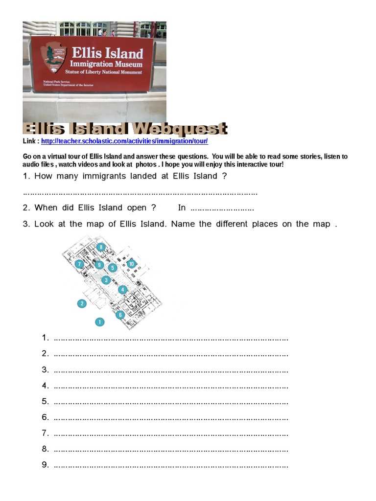 ellis island virtual tour worksheet answer key