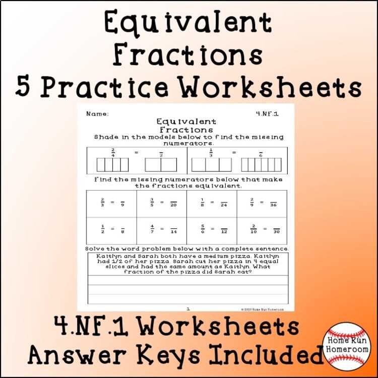 equivalent fractions practice 11 4 answer key