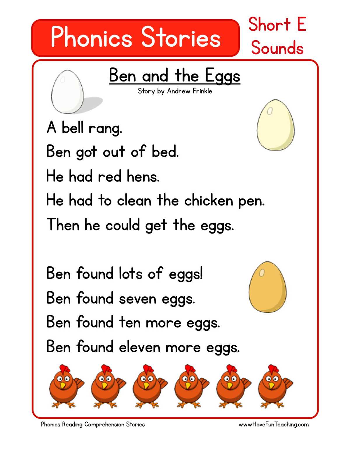 ereading worksheets answer key