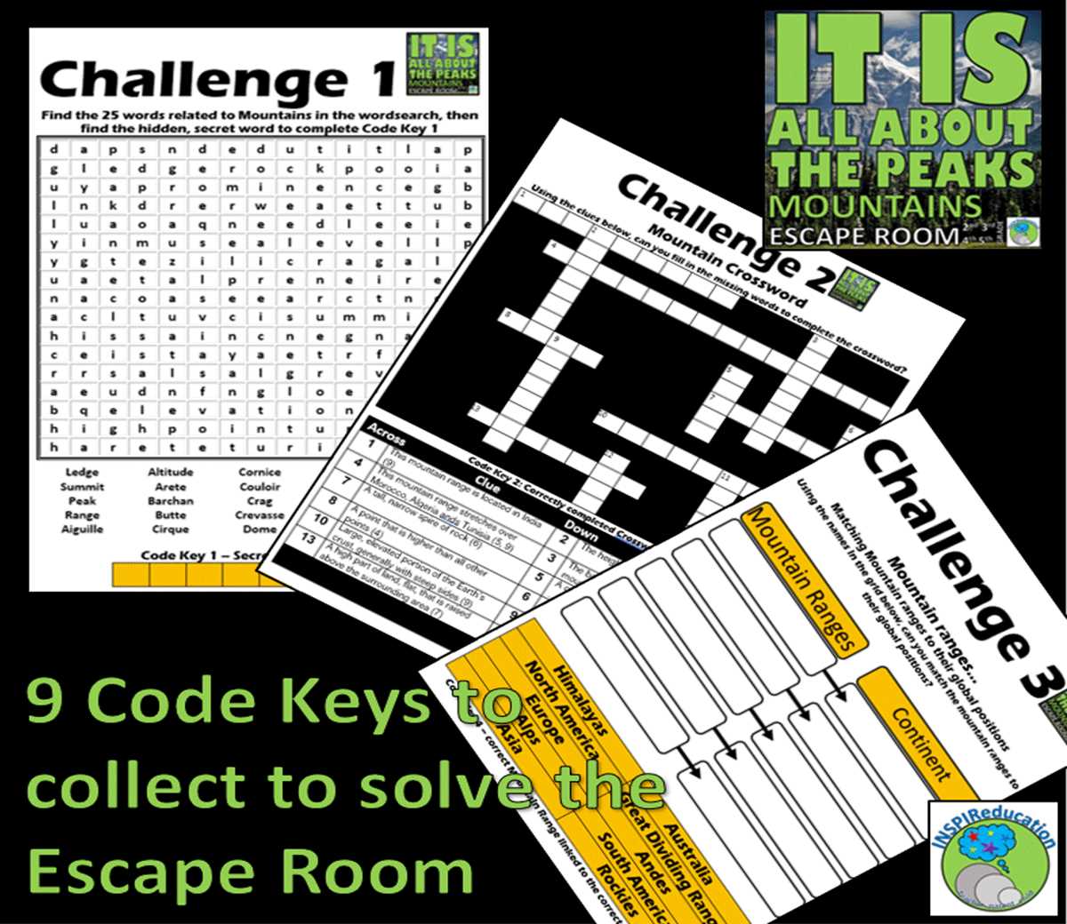 escape from the mountains answer key