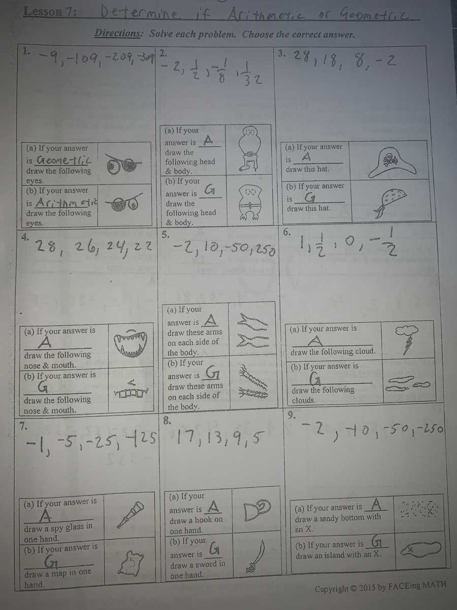 faceing math lesson 17 answer key