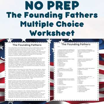 founding fathers worksheet answer key