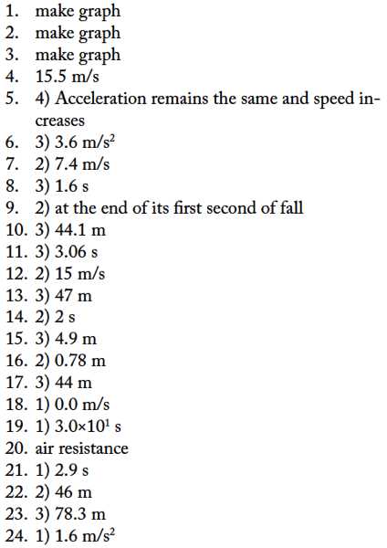 free fall concept builder answer key