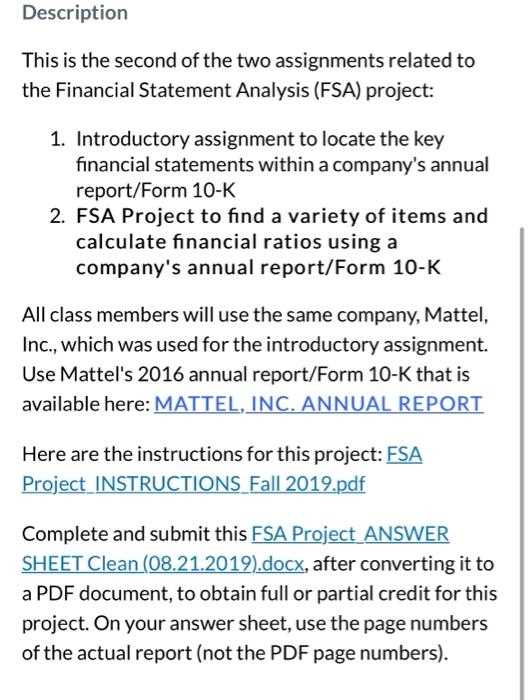 fsa answer key