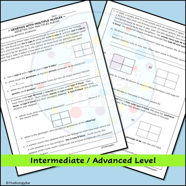 genetics problems worksheet 1 answers key