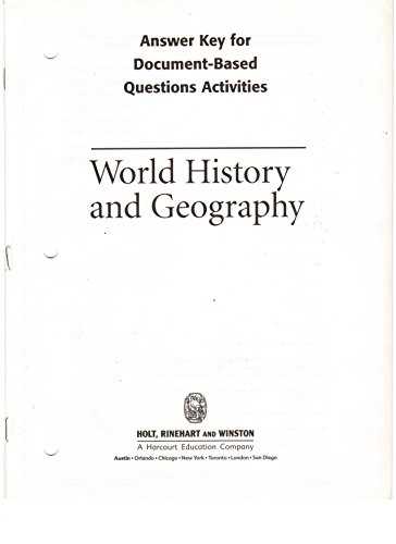 geography and history activity answer key